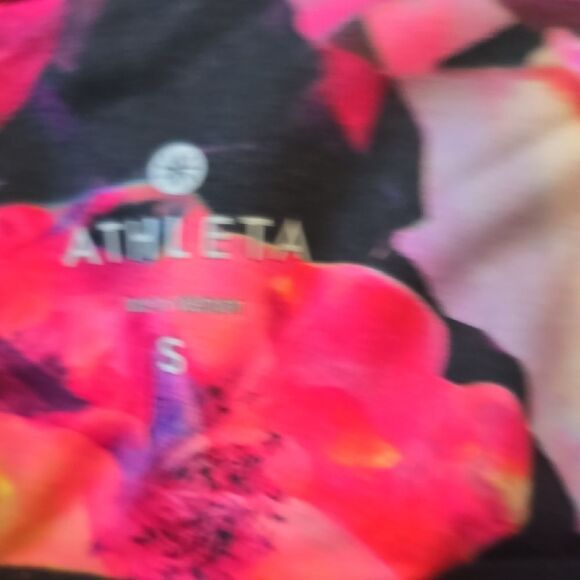 Athleta Pink and Black Abstract Leggings - Picture 6 of 7